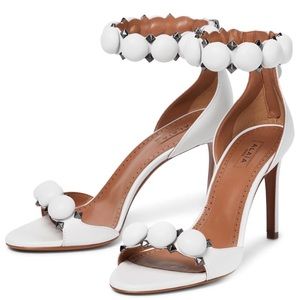 White Alaia Strappy Heel